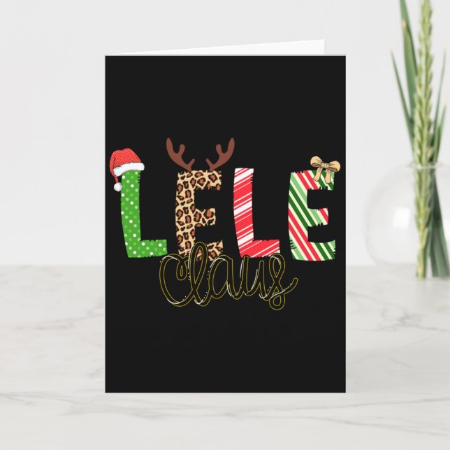 Lele Claus Xmas Happy Family New Santa Claus Chris Card (Front)