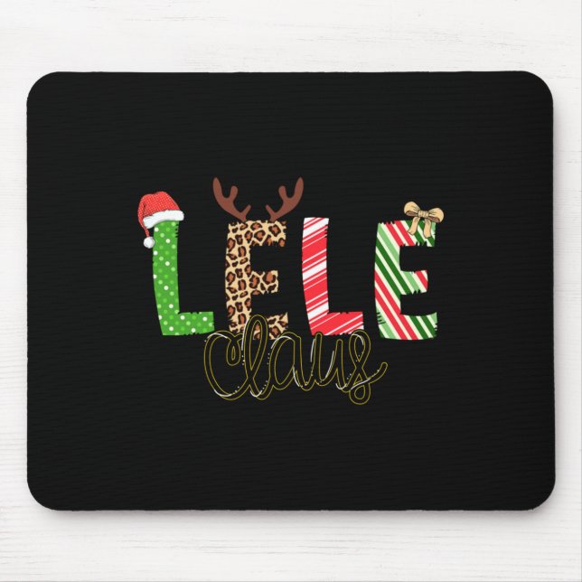 Lele Claus Xmas Happy Family New Santa Claus Chris Mouse Mat (Front)