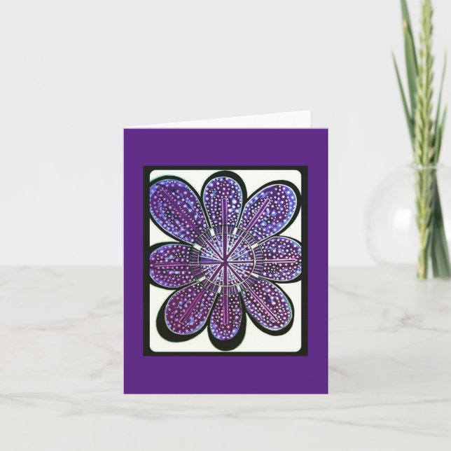 Leliza Designs Blank Note Card (Emily Purple) (Front)