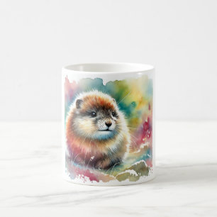 Lemming in the meadow 160924AREF107 - Watercolor Coffee Mug