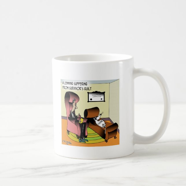 Lemming Survivor Guilt Coffee Mug (Right)