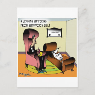 Lemming Survivor Guilt Postcard