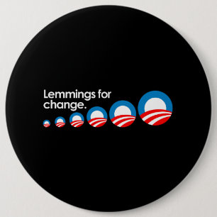 Lemmings for change Bumpersticker 6 Cm Round Badge