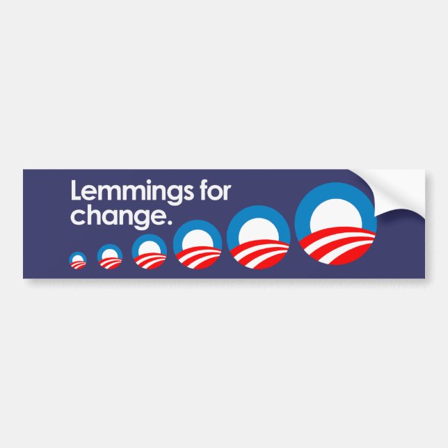 Lemmings for change Bumpersticker Bumper Sticker (Front)