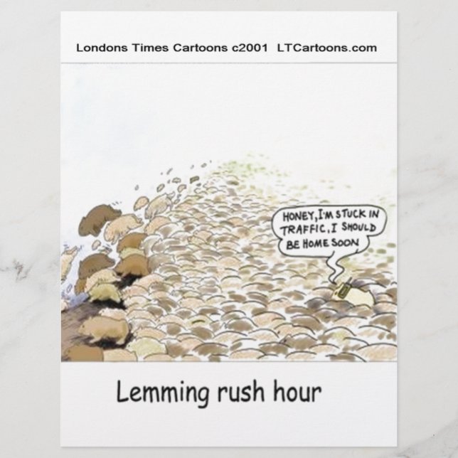 Lemmings Rush Hour Funny (Front)