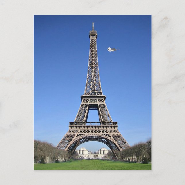 Lemmy Flyby, Eiffel Tower Postcard (Front)