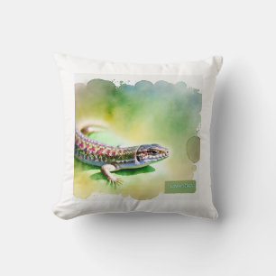 Lemniscata Lizard 071124AREF102 - Watercolor Cushion