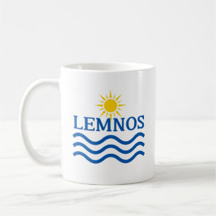 LEMNOS Greece, Sun Waves Coffee Mug