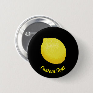 Lemon 6 Cm Round Badge