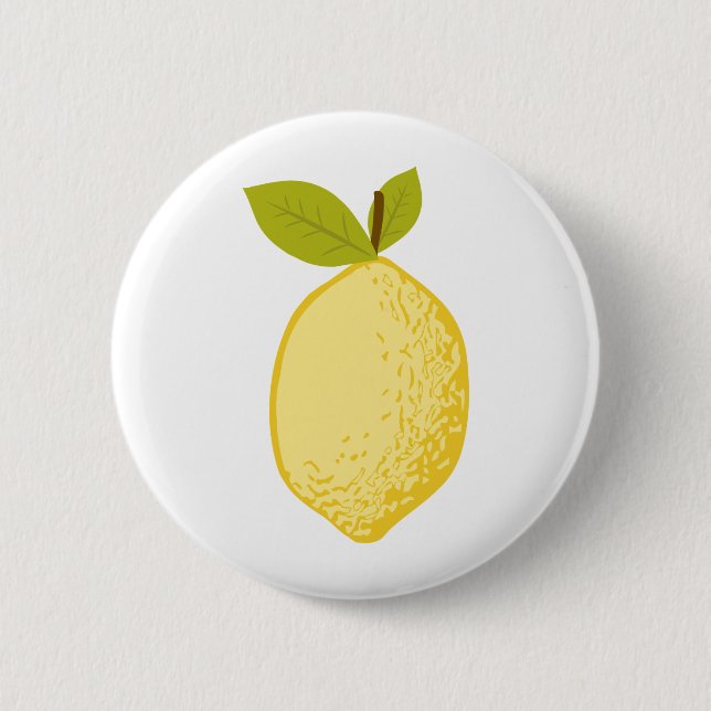 Lemon 6 Cm Round Badge (Front)