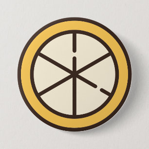 lemon 7.5 cm round badge