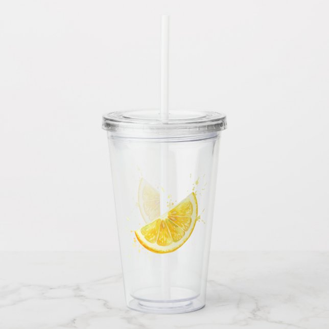 Lemon Acrylic Tumbler (Front)