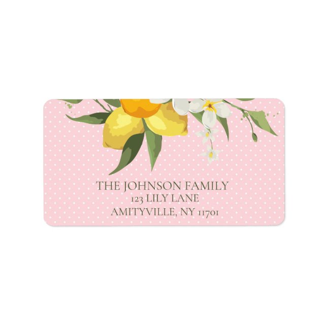 Lemon Address Label (Front)