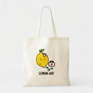 Lemon-aid Funny First Aid Lemon Pun Tote Bag