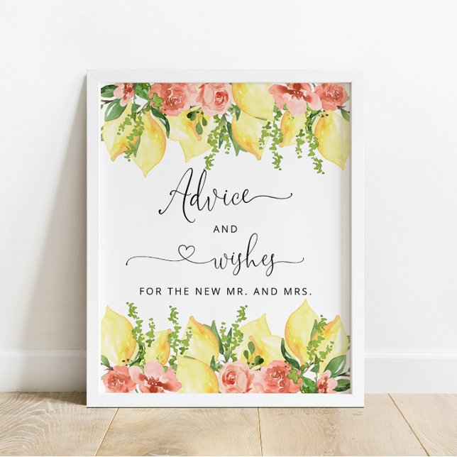 Lemon and Flowers Advice For The Bride And Groom Poster (Creator Uploaded)