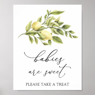 Lemon and Greenery Babies are Sweet Treat Sign