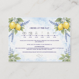 Lemon and Lavender Watercolor Weddin Enclosure Card