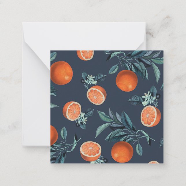 Lemon and Leaf Pattern VI Card (Front)