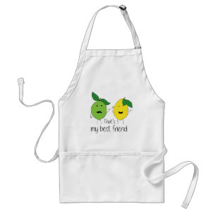 Lemon and Lime Best Friends BFF Lemon Art Besties Standard Apron
