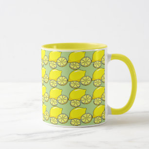 Lemon and Lime Green Coffee Cup