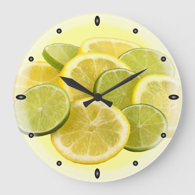 Lemon and Lime Large Clock (Front)