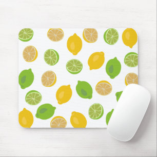 Lemon and Lime Pattern Mouse Mat