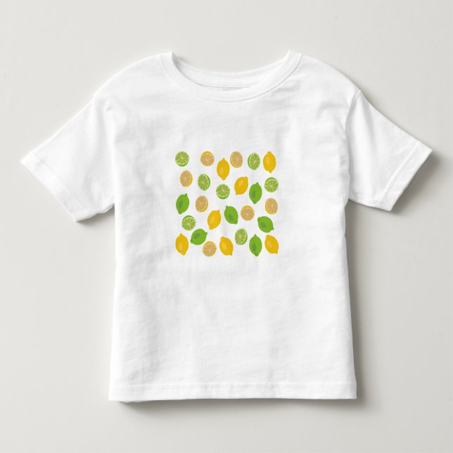 Lemon and Lime Pattern Toddler T-Shirt (Front)