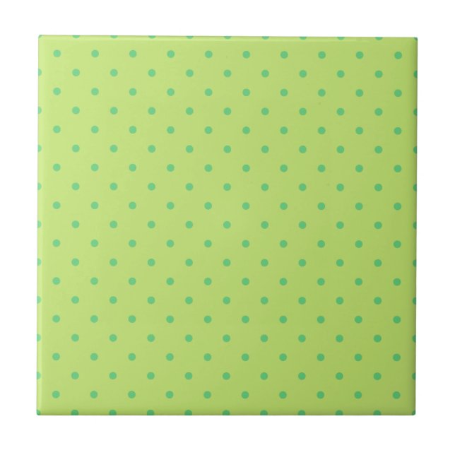 lemon and lime polka dots tile (Front)