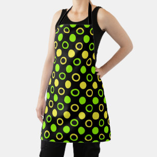 Lemon and Lime Rings and Polka Dots by STaylor Apron