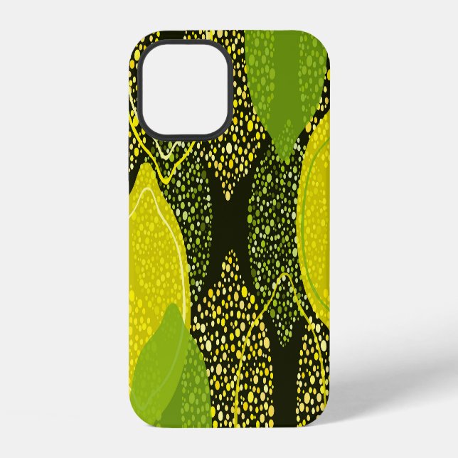 Lemon and lime seamless pattern. iPhone case (Back)