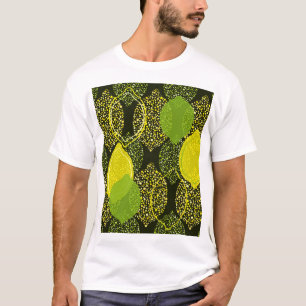 Lemon and lime seamless pattern. T-Shirt
