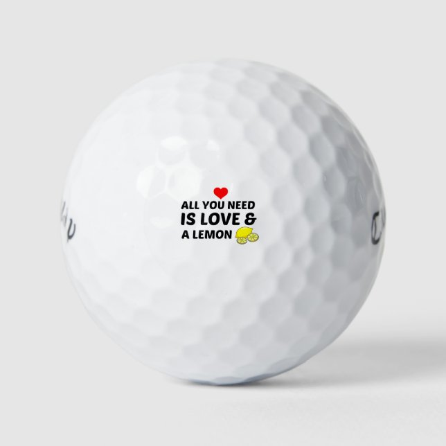 LEMON AND LOVE GOLF BALLS (Front)
