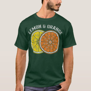 Lemon And Orange Slice Vintage Vegan Vegetarians F T-Shirt