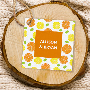 Lemon and Orange Wedding or Bridal Shower Gift Favour Tags