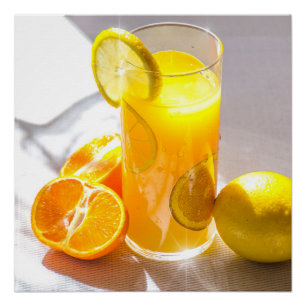 Lemon and Oranges Fruit Photography Poster