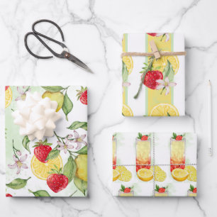 Lemon and Strawberry Wrapping Paper