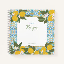 Lemon and Tiles Recipe Book | Kitchen Decor 