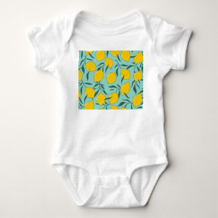 Lemon Art Fashion Abstract Seamless Baby Bodysuit