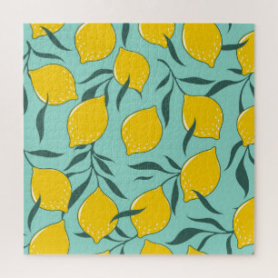 Lemon Art Fashion Abstract Seamless Jigsaw Puzzle