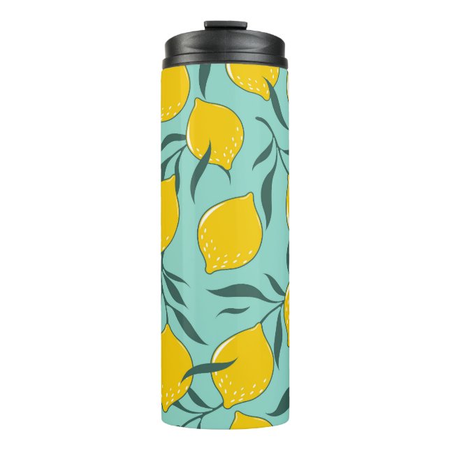 Lemon Art Fashion Abstract Seamless Thermal Tumbler (Front)