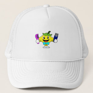 Lemon as Hairdresser with Comb & Razor Trucker Hat