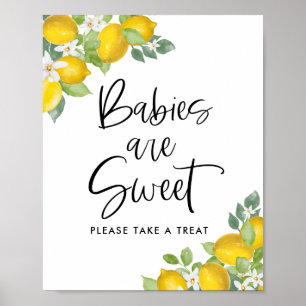 Lemon Babies Are Sweet Baby Shower Favours Poster