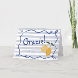 Lemon Baby Boy Shower Thank You Card