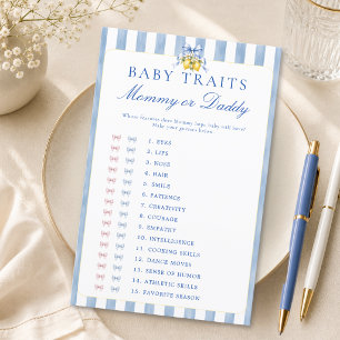 Lemon Baby Shower Baby Traits Mummy or Daddy Game
