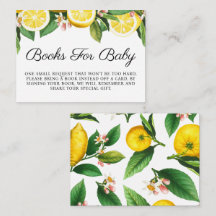 Lemon Baby Shower Books For Baby 