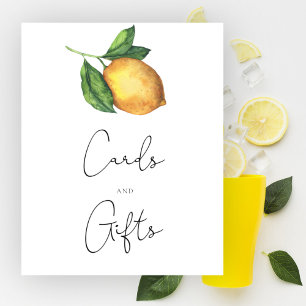 Lemon baby shower Cards and gifts Poster