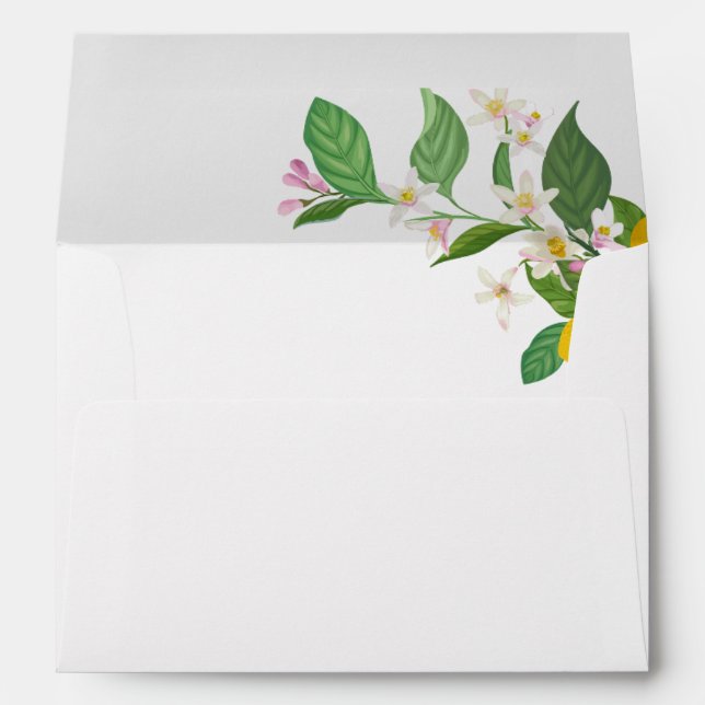Lemon Baby Shower, Ciao Baby, Italian Theme  Envelope (Back (Bottom))
