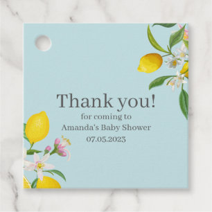 Lemon Baby Shower, Ciao Baby, Italian Theme  Favour Tags
