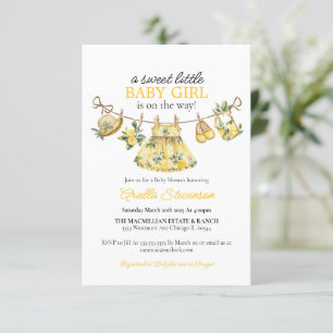 Lemon Baby shower, citrus baby shower, lemon baby Invitation