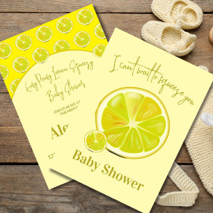 Lemon Baby Shower Citrus Yellow Modern Invitation